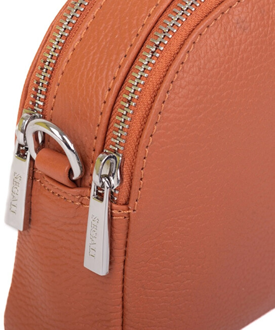 Dámská kožená crossbody kabelka 12 cuoio