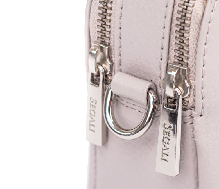 SEGALI Dámská kožená crossbody kabelka 12 Grey