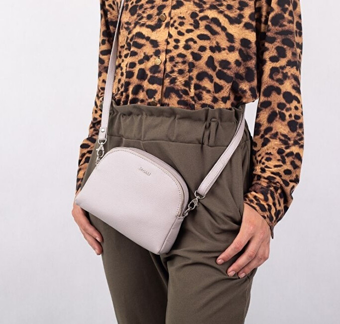 SEGALI Dámská kožená crossbody kabelka 12 Grey