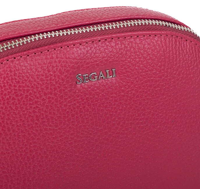 SEGALI Dámská kožená crossbody kabelka 12 viva magenta