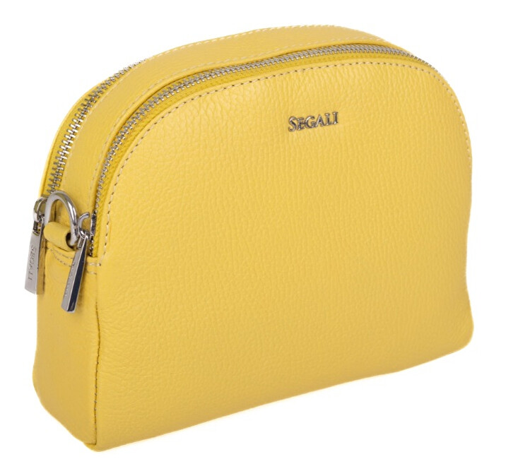 SEGALI Dámská kožená crossbody kabelka 12 yellow