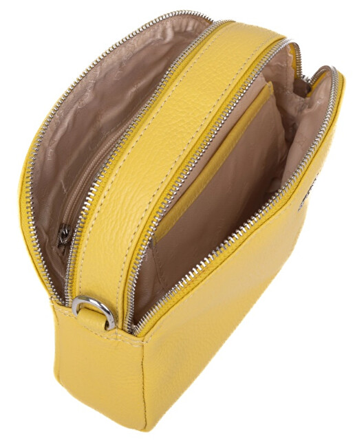 SEGALI Dámská kožená crossbody kabelka 12 yellow