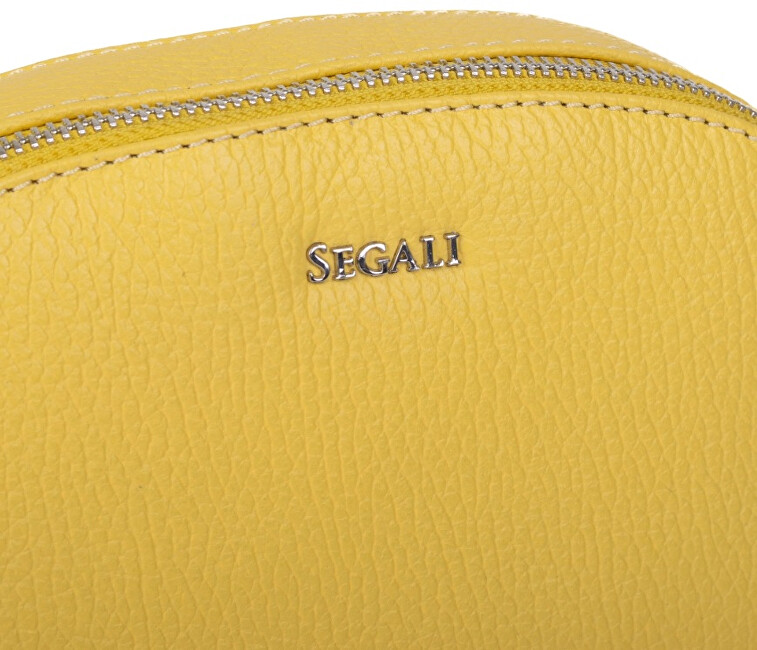 SEGALI Dámská kožená crossbody kabelka 12 yellow