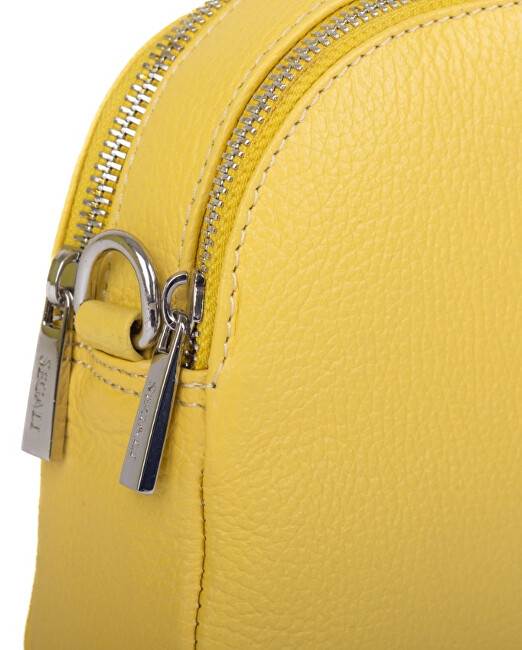 SEGALI Dámská kožená crossbody kabelka 12 yellow