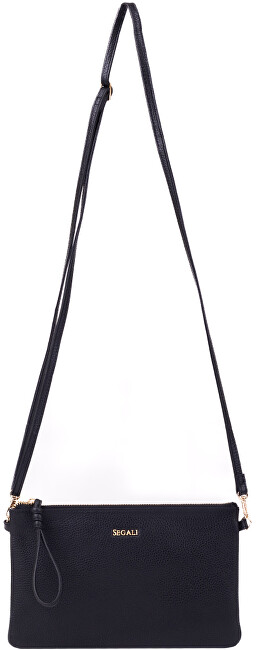 SEGALI Dámská kožená crossbody kabelka 50532 black