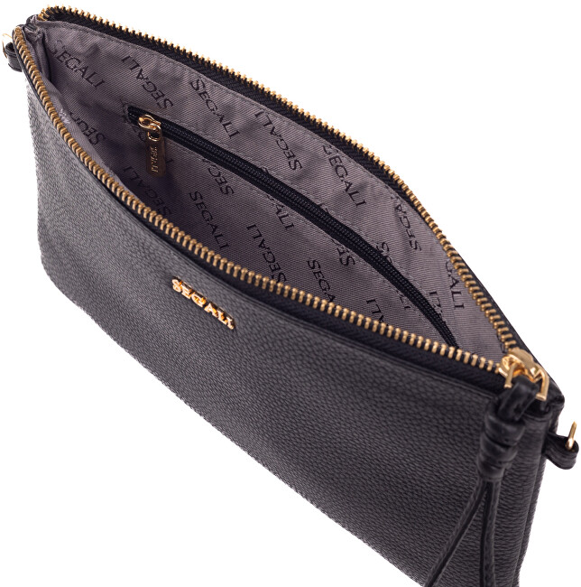 SEGALI Dámská kožená crossbody kabelka 50532 black