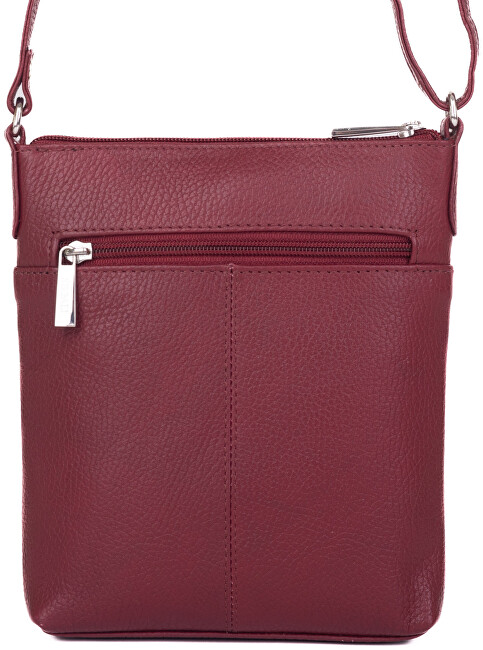 Dámská kožená crossbody kabelka 7001 B bordo