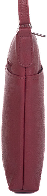 Dámská kožená crossbody kabelka 7001 B bordo