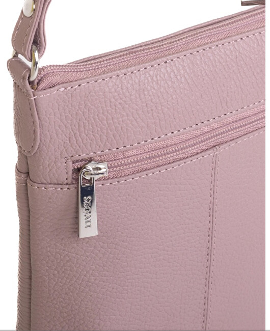 SEGALI Dámská kožená crossbody kabelka 7001 B cameo rose