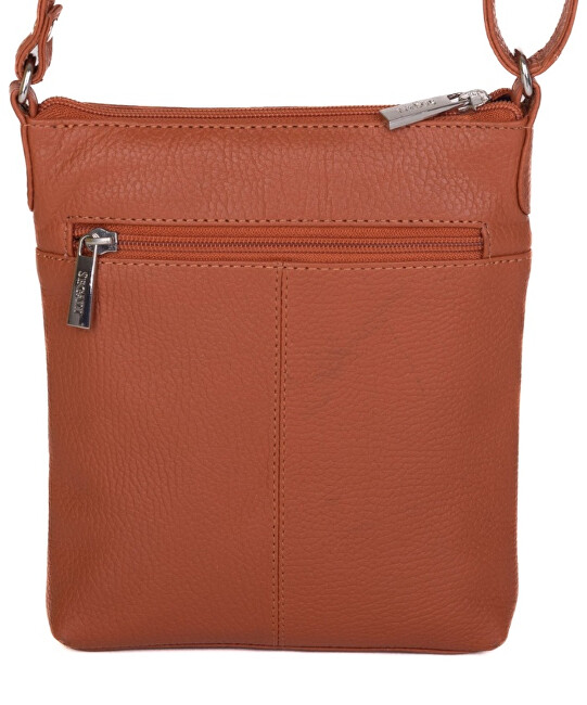 Dámská kožená crossbody kabelka 7001 B cuoio