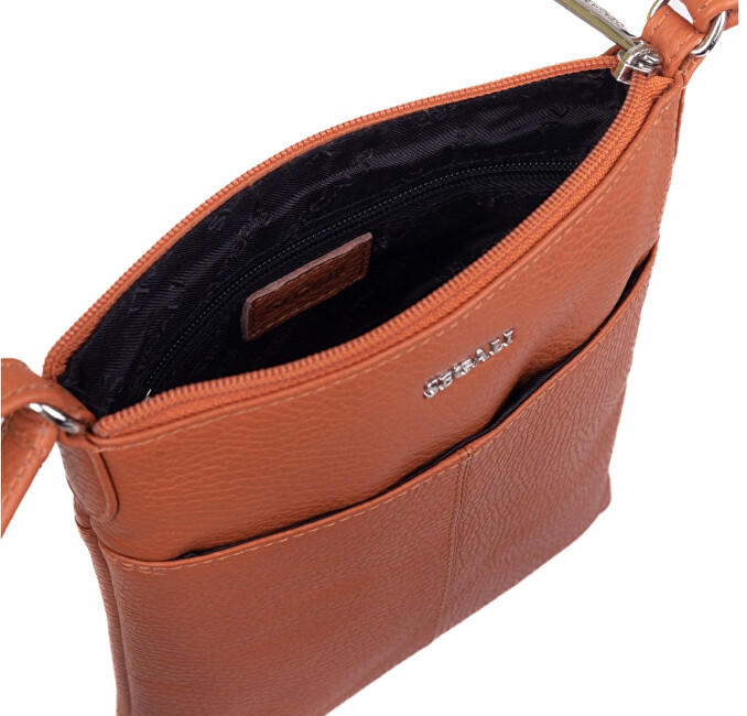 Dámská kožená crossbody kabelka 7001 B cuoio