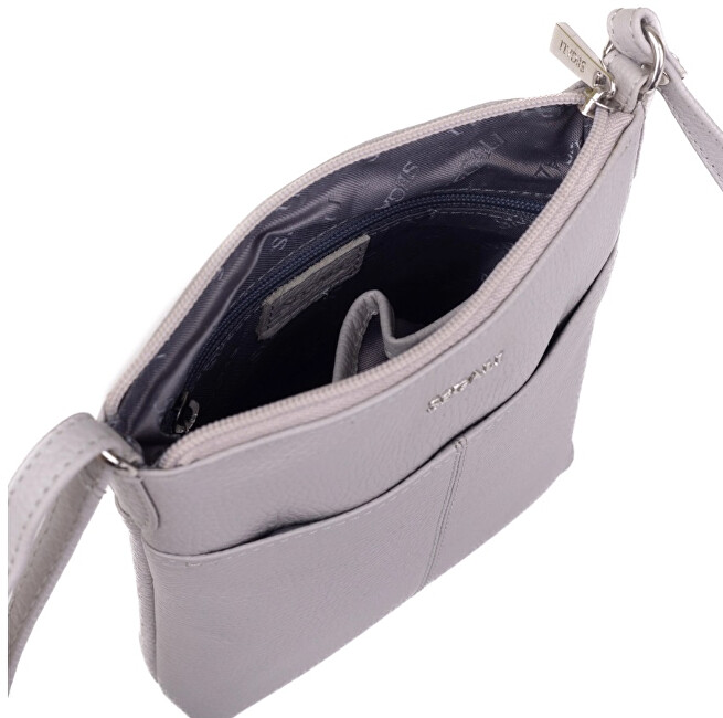 SEGALI Dámská kožená crossbody kabelka 7001 B grey