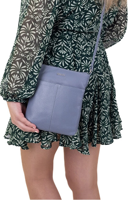 SEGALI Dámská kožená crossbody kabelka 7001 B lavender