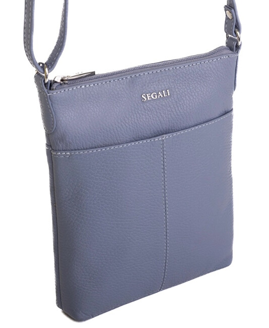 SEGALI Dámská kožená crossbody kabelka 7001 B lavender