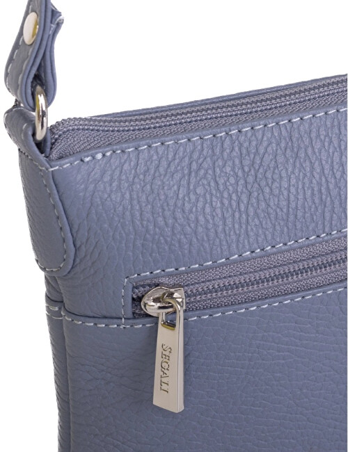 SEGALI Dámská kožená crossbody kabelka 7001 B lavender
