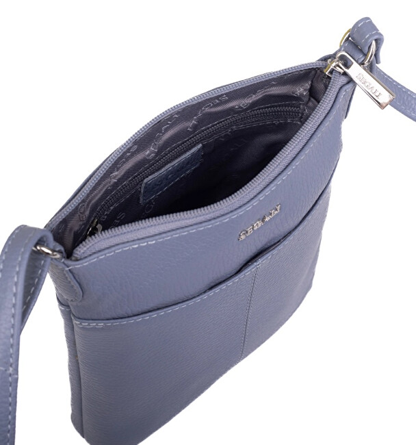 SEGALI Dámská kožená crossbody kabelka 7001 B lavender