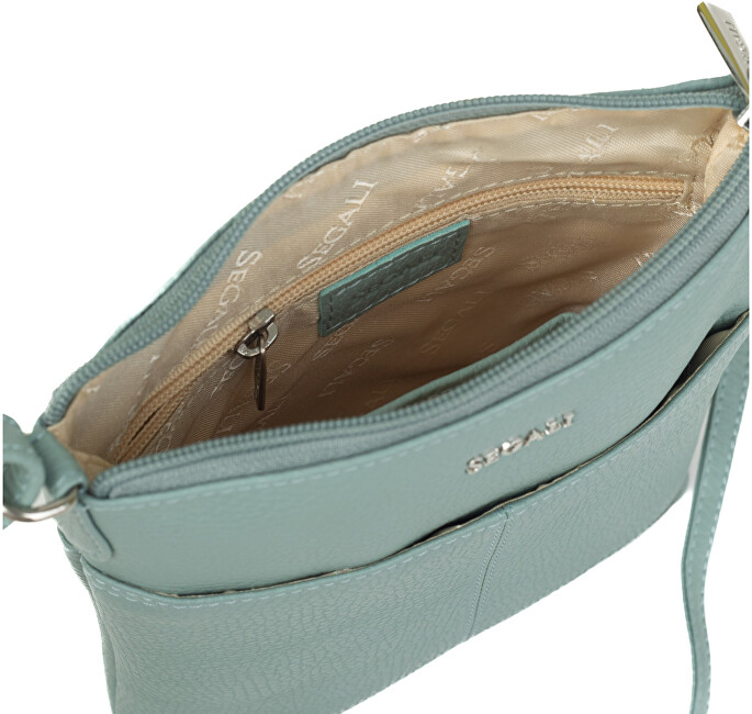 Dámská kožená crossbody kabelka 7001 B sage