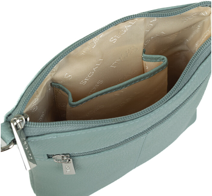 Dámská kožená crossbody kabelka 7001 B sage