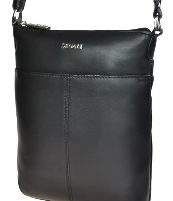 SEGALI Dámská kožená crossbody kabelka 7001 Black