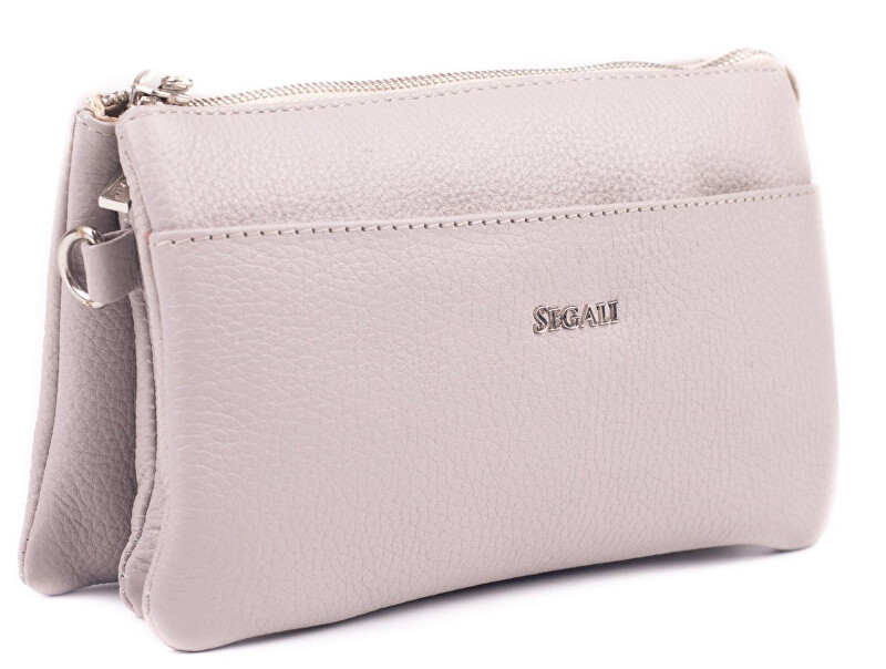Dámská kožená crossbody kabelka 8002 Taupe