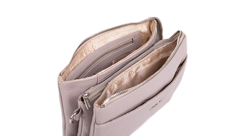 Dámská kožená crossbody kabelka 8002 Taupe