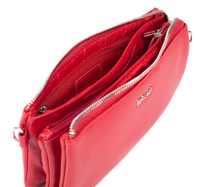 SEGALI Dámská kožená crossbody kabelka 8003 Red