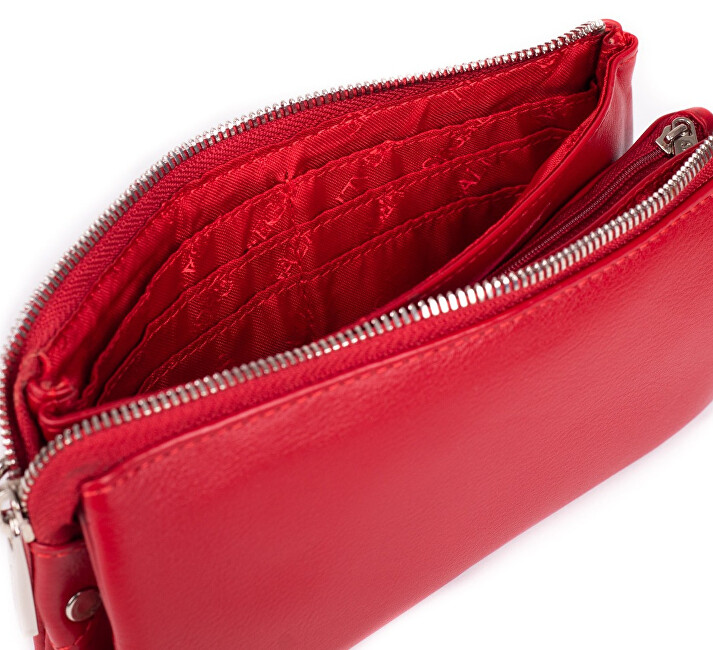 SEGALI Dámská kožená crossbody kabelka 8003 Red