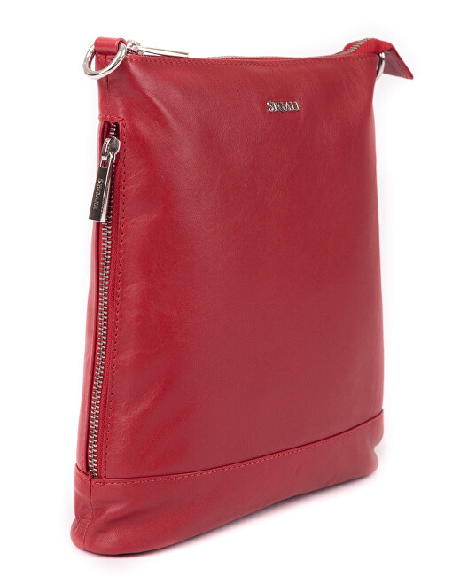 Dámská kožená crossbody kabelka 9060 red