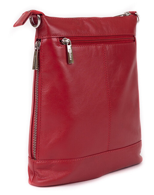 Dámská kožená crossbody kabelka 9060 red