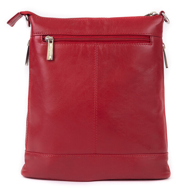 Dámská kožená crossbody kabelka 9060 red