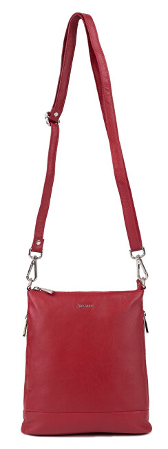 Dámská kožená crossbody kabelka 9060 red