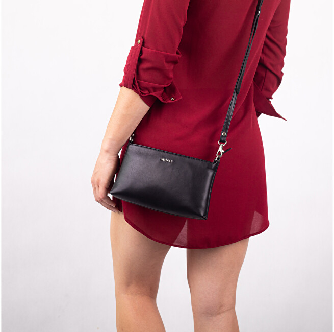 Dámská kožená crossbody kabelka A1 Black