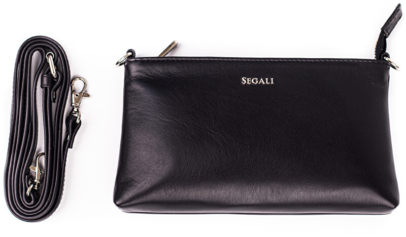 Dámská kožená crossbody kabelka A1 Black