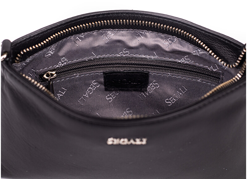 Dámská kožená crossbody kabelka A1 Black