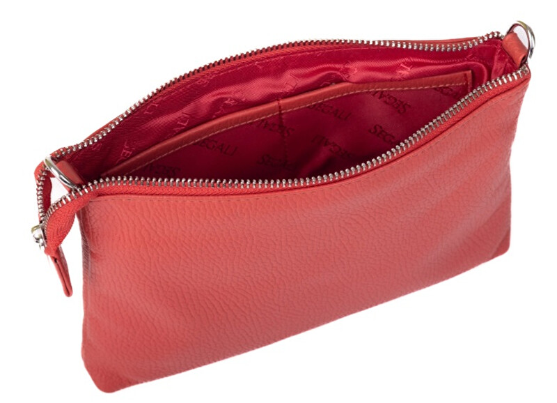 SEGALI Dámská kožená crossbody kabelka A6B aragosta