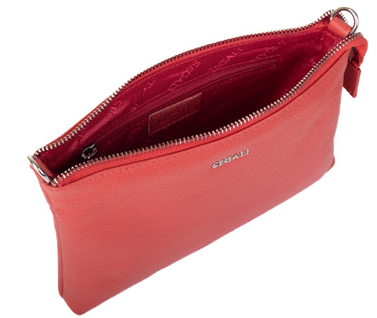 SEGALI Dámská kožená crossbody kabelka A6B aragosta