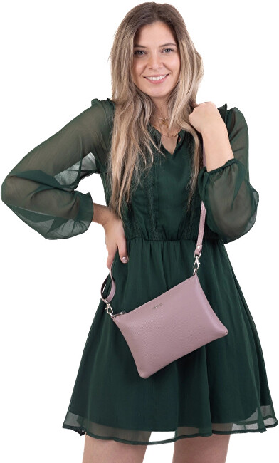 SEGALI Dámská kožená crossbody kabelka A6C cameo rose