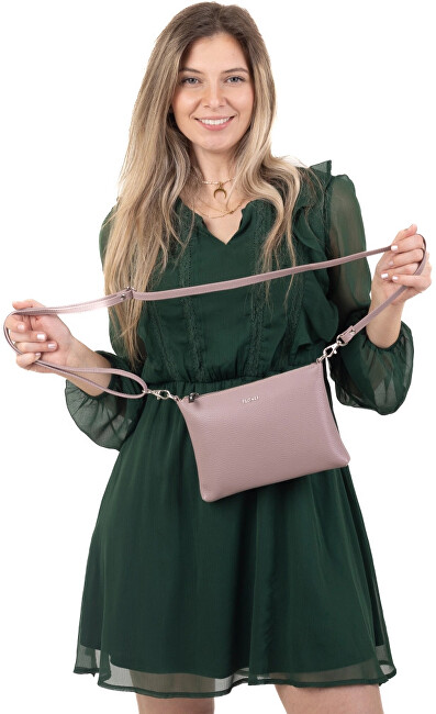 SEGALI Dámská kožená crossbody kabelka A6C cameo rose