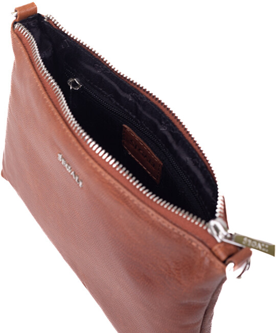 SEGALI Dámská kožená crossbody kabelka A6C G cognac
