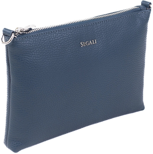 SEGALI Dámská kožená crossbody kabelka A6C navy blue