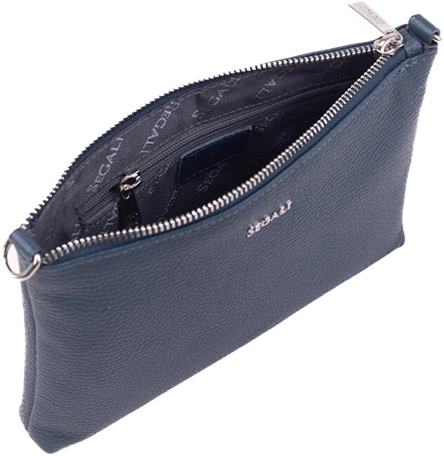 SEGALI Dámská kožená crossbody kabelka A6C navy blue