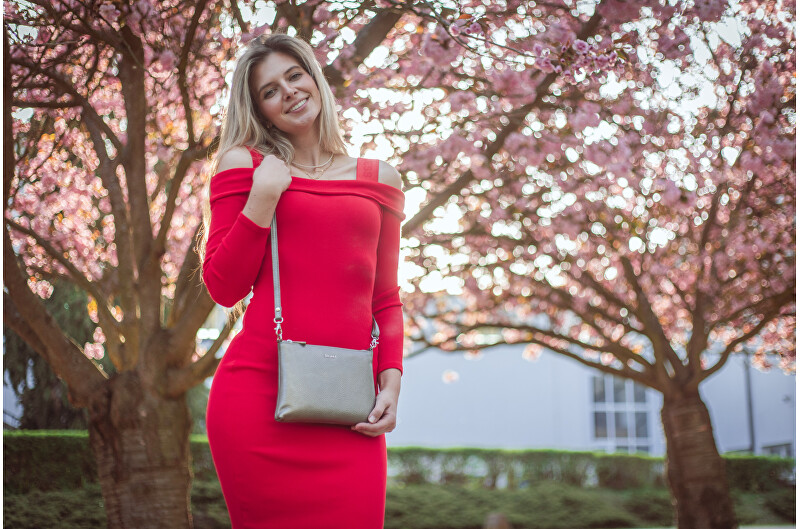 Dámská kožená crossbody kabelka A6C plata vieja