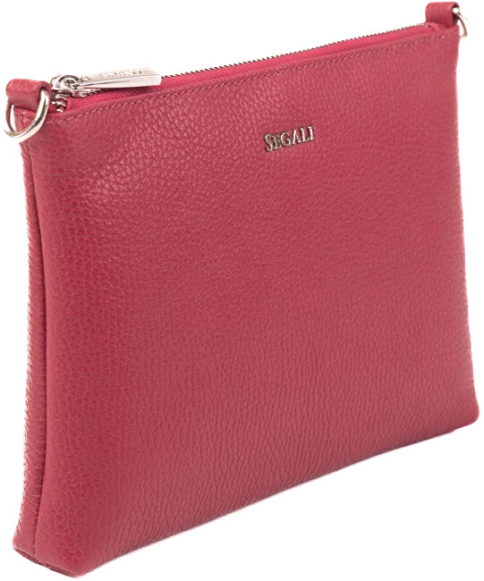Dámská kožená crossbody kabelka A6C viva magenta