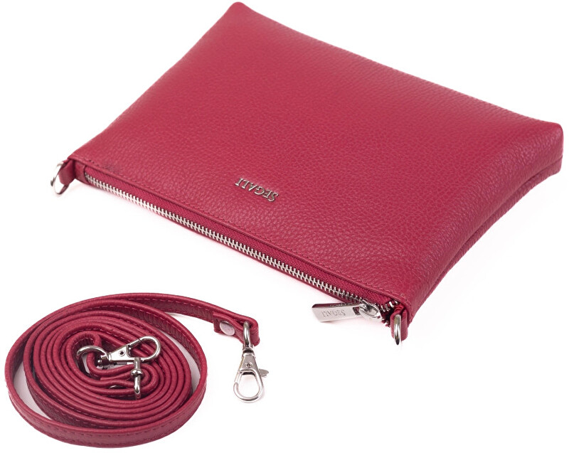 Dámská kožená crossbody kabelka A6C viva magenta