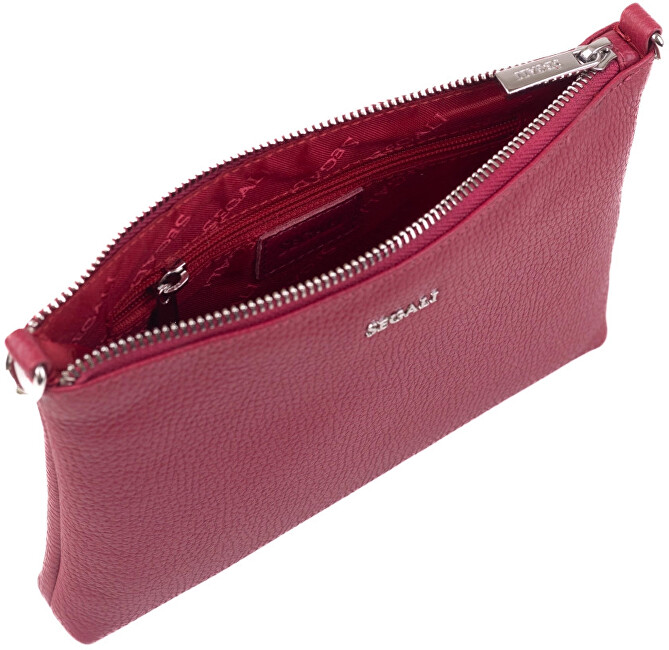 Dámská kožená crossbody kabelka A6C viva magenta