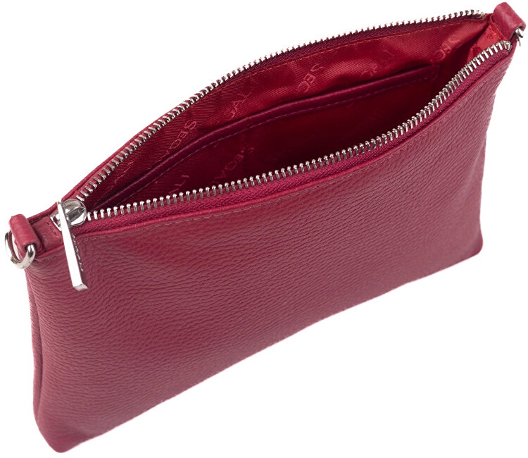 Dámská kožená crossbody kabelka A6C viva magenta