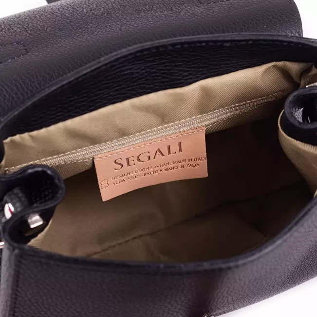 SEGALI Dámska kožená crossbody kabelka Rosy Black