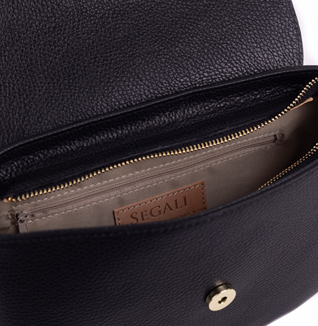 SEGALI Dámská kožená crossbody kabelka Vanesa Black