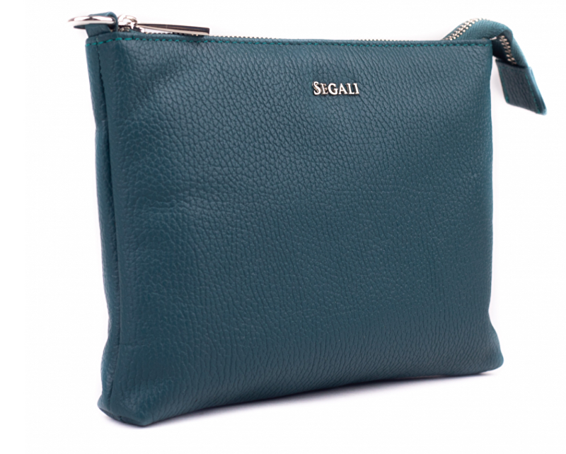 SEGALI Dámská kožená crossbody kabelka A6B Rain Storm