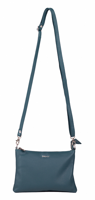 SEGALI Dámská kožená crossbody kabelka A6B Rain Storm